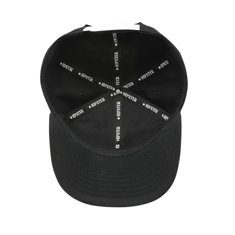 Dearadh OEM árasán brim 6 painéal saincheaptha 3D lógó bróidnéireachta hip hop caipín hata snapback do fhir