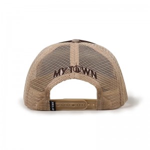 Lógó bróidnithe saincheaptha 3D saincheaptha 5 phainéal Gorras Foam Mogal Foam Hat Cap Trucker d\'fhir