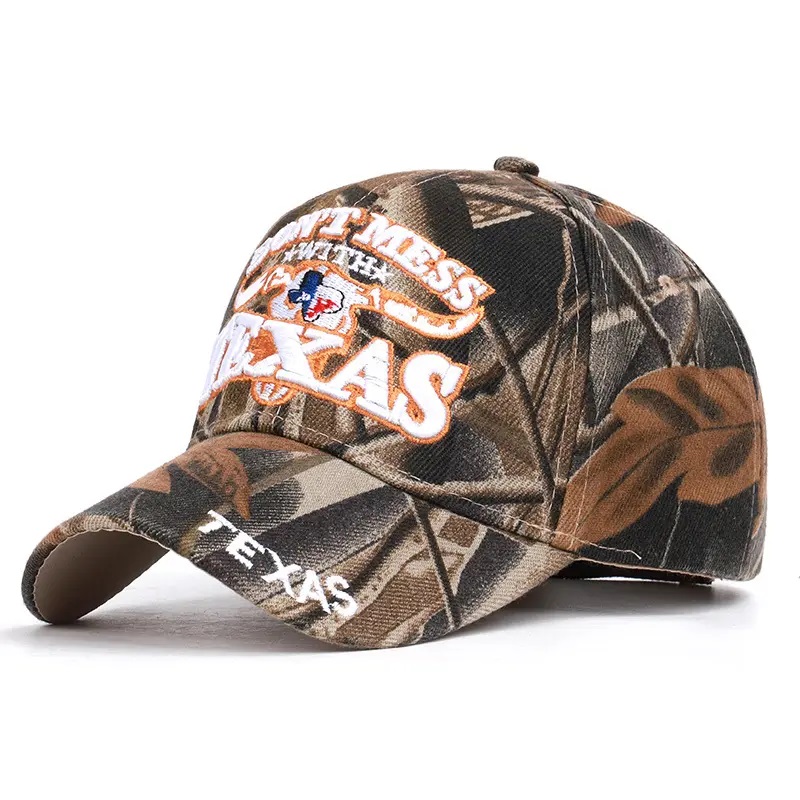 Mens mórdhíola Texas Flag Turasóir Turasóir Safari Camo Duaithníocht Oirbheartaíochta Snapback Caipíní Baseball le haghaidh Campáil Iascaireachta Allamuigh