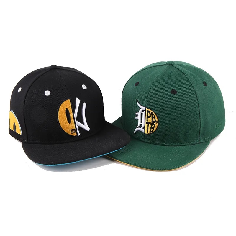 Monarcha Mórdhíola Baseball Hat Fir Saincheaptha Caipín Snapback 6 Painéal Earraí Bróidnéireachta Feistithe Caipín Spóirt Feistithe