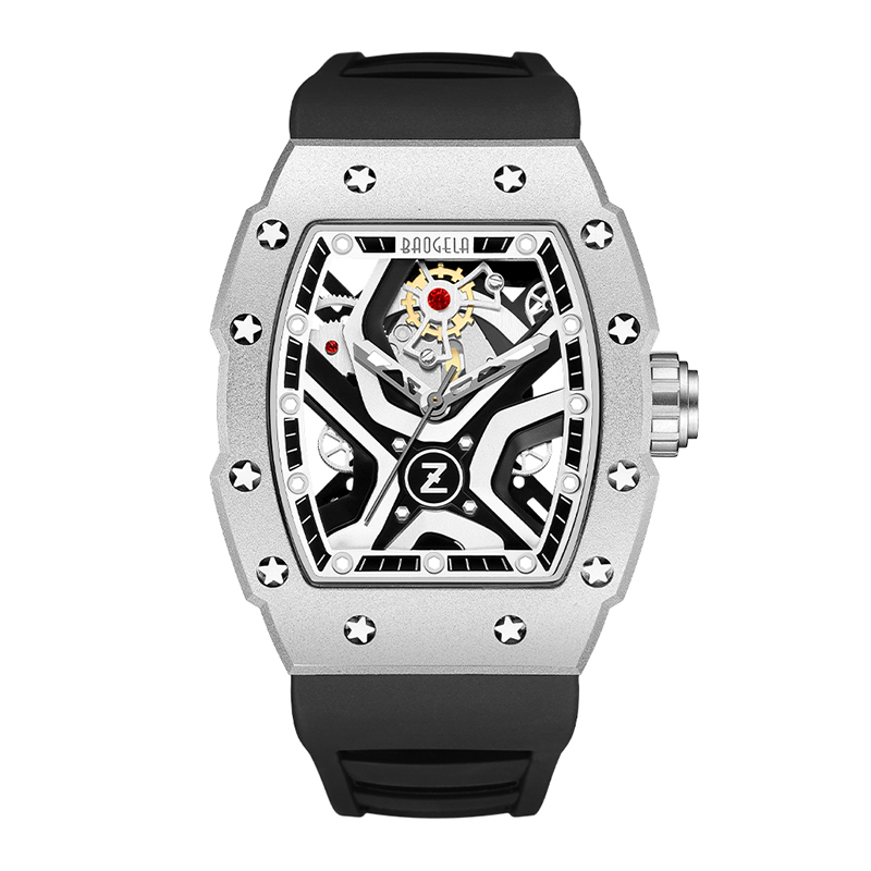 Uaireadóirí Brand Barr Baogela le haghaidh Fir Spórt Faisin Spórt Meicniúil Waterproof Watch Watch 50bar Féach ar an tSeapáin REOJ HOMBRE 4143