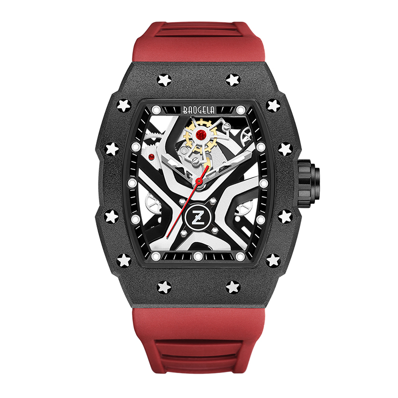 Uaireadóirí Brand Barr Baogela le haghaidh Fir Spórt Faisin Spórt Meicniúil Waterproof Watch Watch 50bar Féach ar an tSeapáin REOJ HOMBRE 4143