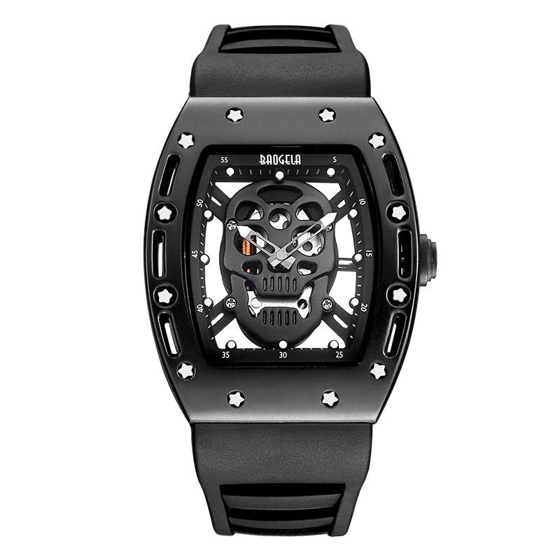 Fir Skull Faisin Grianchloch Faire Baogela Creative Dial Watch for Men Clog Clog Óir Life Fir Waterproof Watches Stíl Spóirt 1612