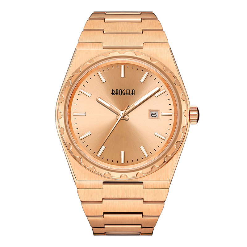 Branda Baogela Brand Só Uaireadóirí Rose Fir Cruach dhosmálta Gnó Clasaiceach Clasaiceach 50m Gluaiseacht Uiscedhíonach Masculino 22801