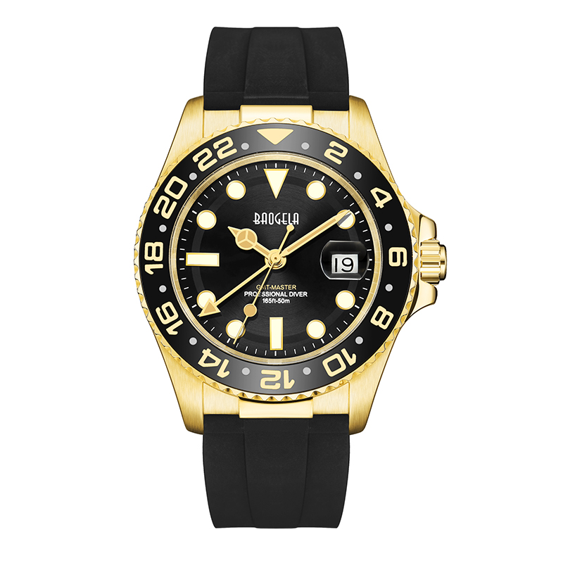 Baogela Barr Brand 50m Waterproof Rose Óir Faire Fir Grianchloch Féach ar Lánúineacha Faisin Tumadóireachta Spórt Féach ar Ghluaiseachtna hEilvéise Wristwatch 22805