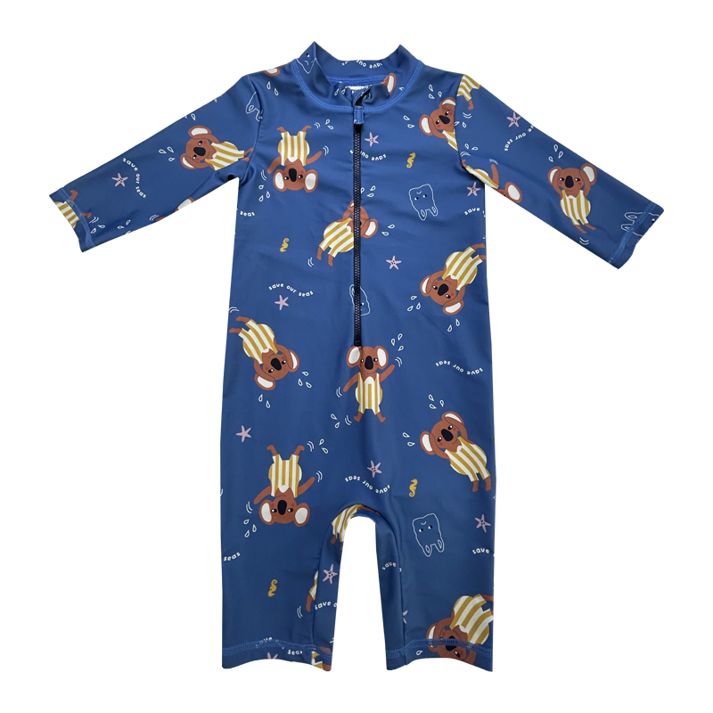 Cartúin Priontáil Zipper Leanaí Swimsuits Leanaí