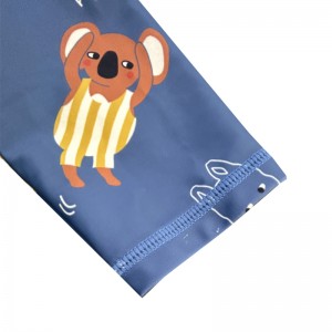 Cartúin Priontáil Zipper Leanaí Swimsuits Leanaí