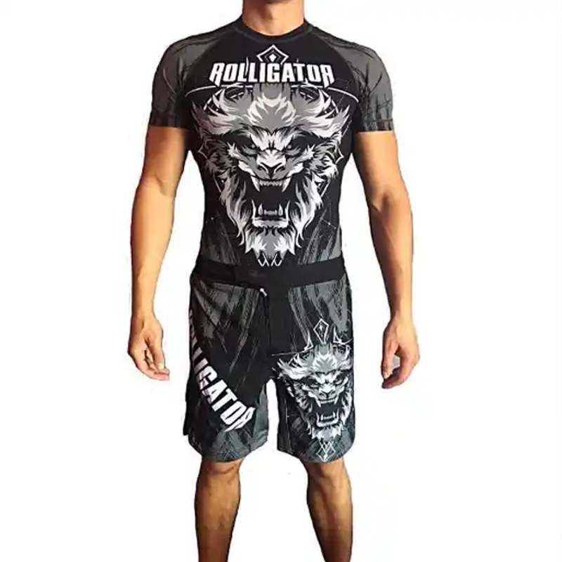 Suipéar Mórdhíola Soláthraí Níos Fearr ar Rash Guards Mens Préimh Saincheaptha BJJ Nogis, Jiu Jitsu Gi Rash Guard