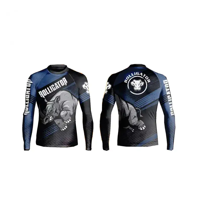 Suipéar Mórdhíola Soláthraí Níos Fearr ar Rash Guards Mens Préimh Saincheaptha BJJ Nogis, Jiu Jitsu Gi Rash Guard