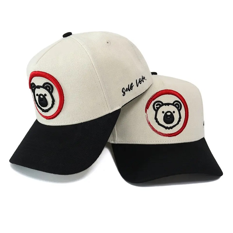 Dearadh Saincheaptha Tí Nua 5 Painéal Caipíní Baseball Cotton Caipíní Baseball Cotton le Hataí Spóirt Lógó Bróidnéireachta 3D do Fear agus do Mhná