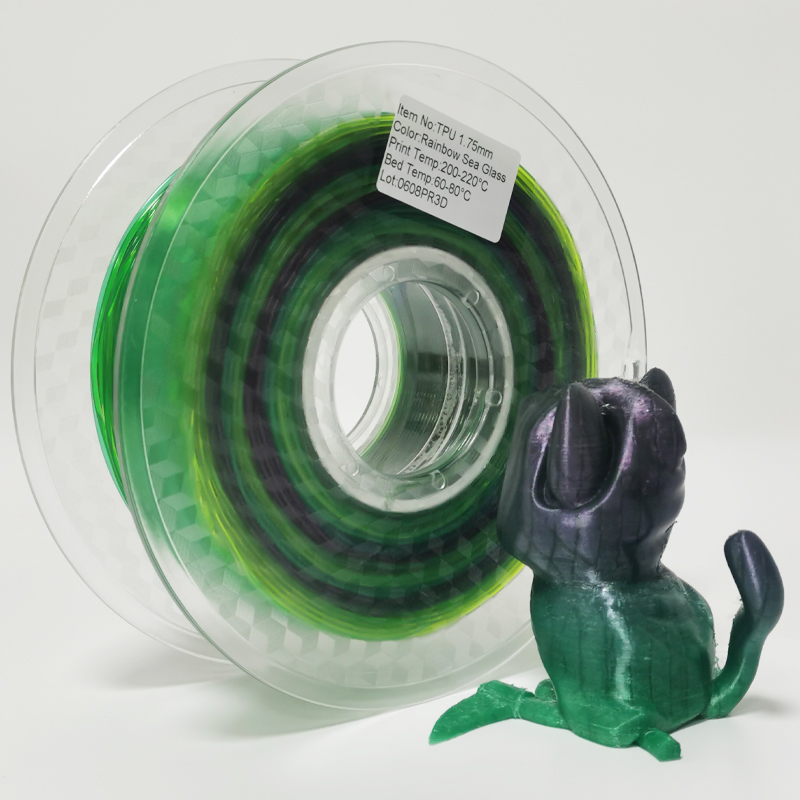 Filiméid Rainbow TPU 3D Filiméid bog solúbtha1.75mm FDM