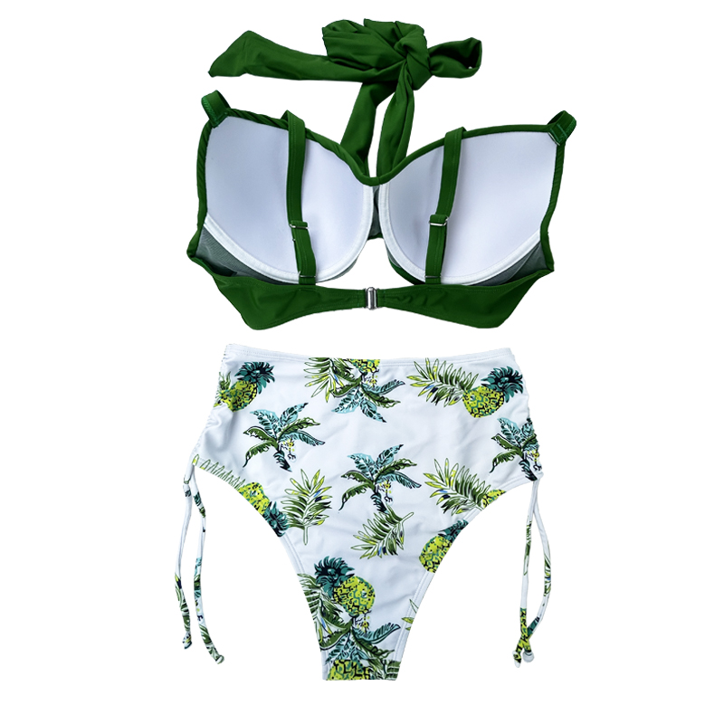 Móide Méid Floral Priontáil Fliuchs Swimstring