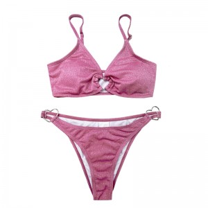 Fáinne Miotal Fáinne Dath Dath Soladach Dhá Phíosa