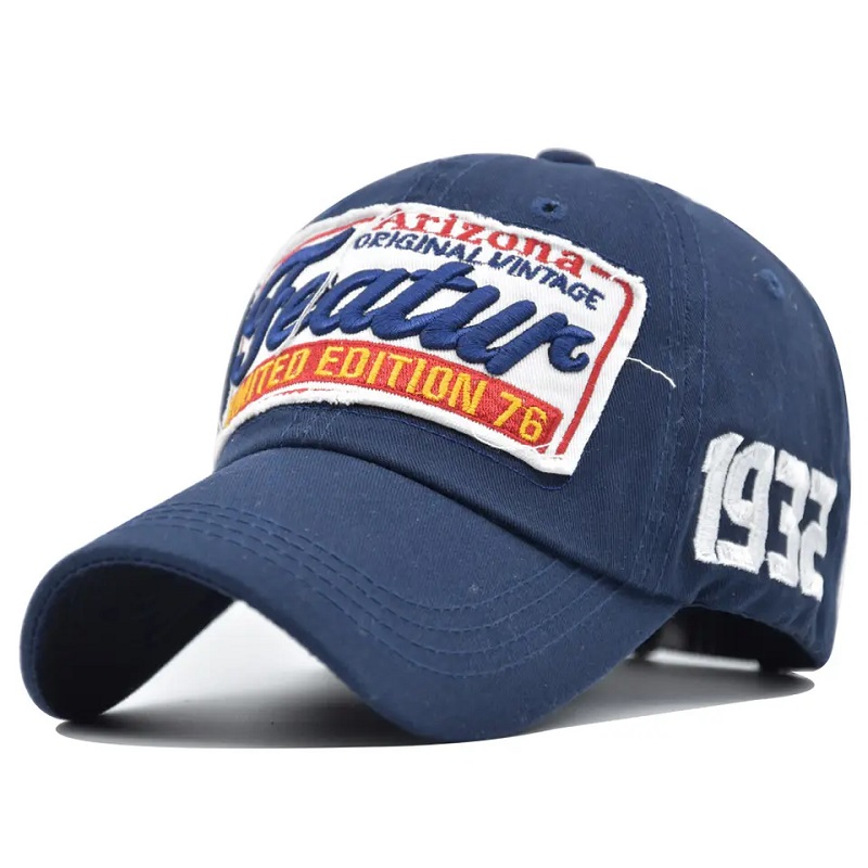 Unisex Cotton inchoigeartaithe saincheaptha 6 hataí caipín baseball feistithe le lógó bróidnéireachta saincheaptha