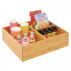 Comh -aireachta cistine bosca stórála bambú