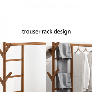 Taispeántas durable hangersneamhspleácha ag críochnú spáis mhaireachtála hangers cóta bambú
