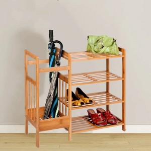 Ceithre chiseal Ilfheidhmeach Stóráil Iontrála Raca Bróg Bambú