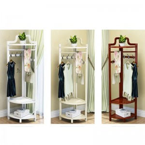 Raca Stórála Cóta Cúinne Ardchaighdeáin Raca Urláir Hanger Triantán le haghaidh Seomra Maireachtála Seomraí Leapa