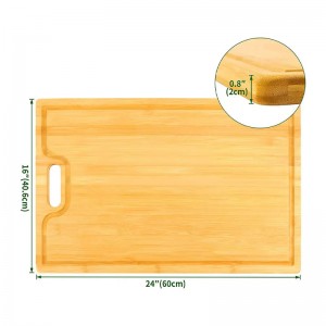 Bord gearrtha bambú le groove