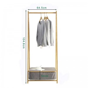 Dearadh Nua Bambú Scairbh Troscán cois leapa Éadaíníocháin Éadaí triomaithe le hamper stórála