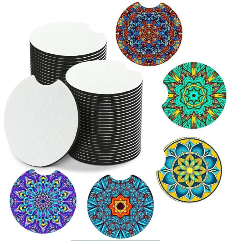 Díol te carr rubairnádúrtha coaster bán bán le haghaidh coaster cupán sublimation