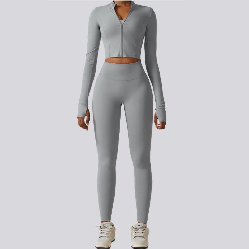SC9281 3 phíosa seaicéad spórt spórt bra leggings yoga culaith yoga luiteoga folláine dubh giomnáisiam caitheamh mná ag seinm éadaí giomnáisiam zip barr caitheamh gníomhach