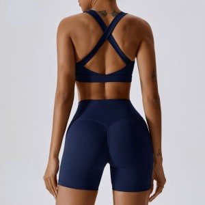 SC9284 Shorts Workout Workout Ard -WAISTED CUSTAIM CUSTAIM YOGA SET SETLESS 2 SET SET BRA VEST SORTS ARD