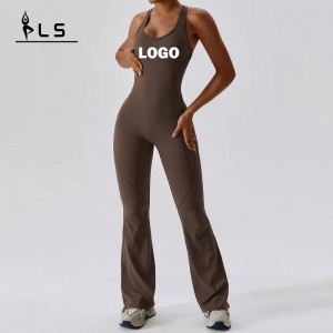 Socraíonn Workout Yoga Folláine Yoga Jumpsuits do Mhná Píosaí Píosaí Yoga gan uaim Socraíonn bodysuit