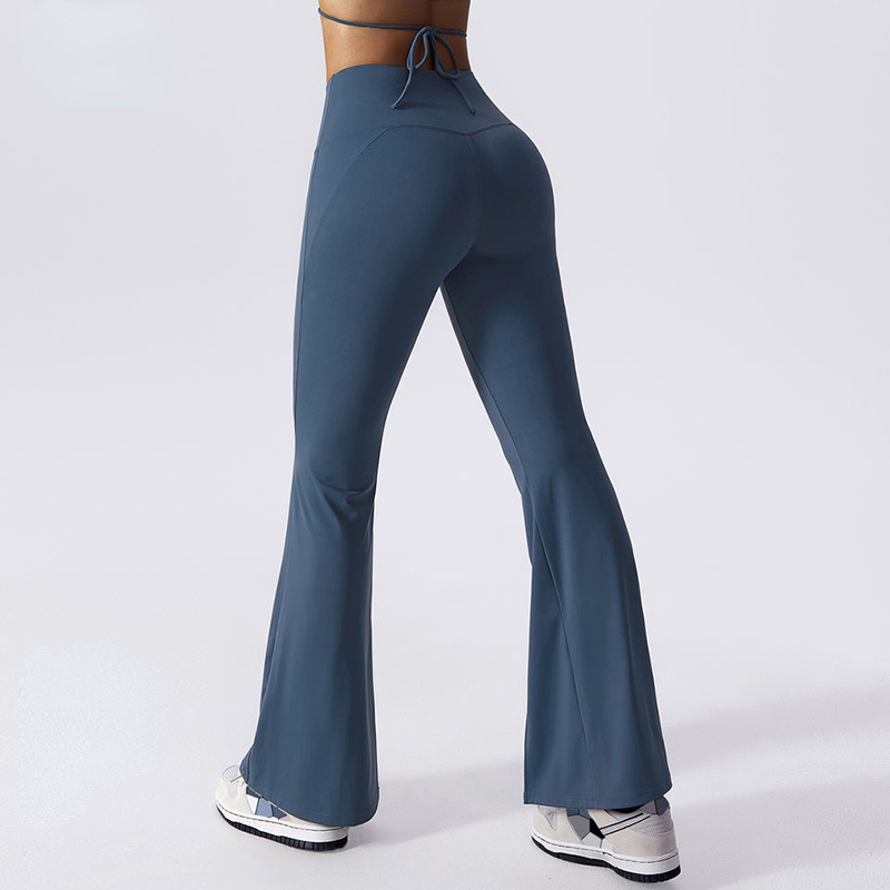 Sc1098 lógó saincheaptha pants yoga pants riteoga ard waist luiteoga do mhná luiteoga flare rialaithe bolg