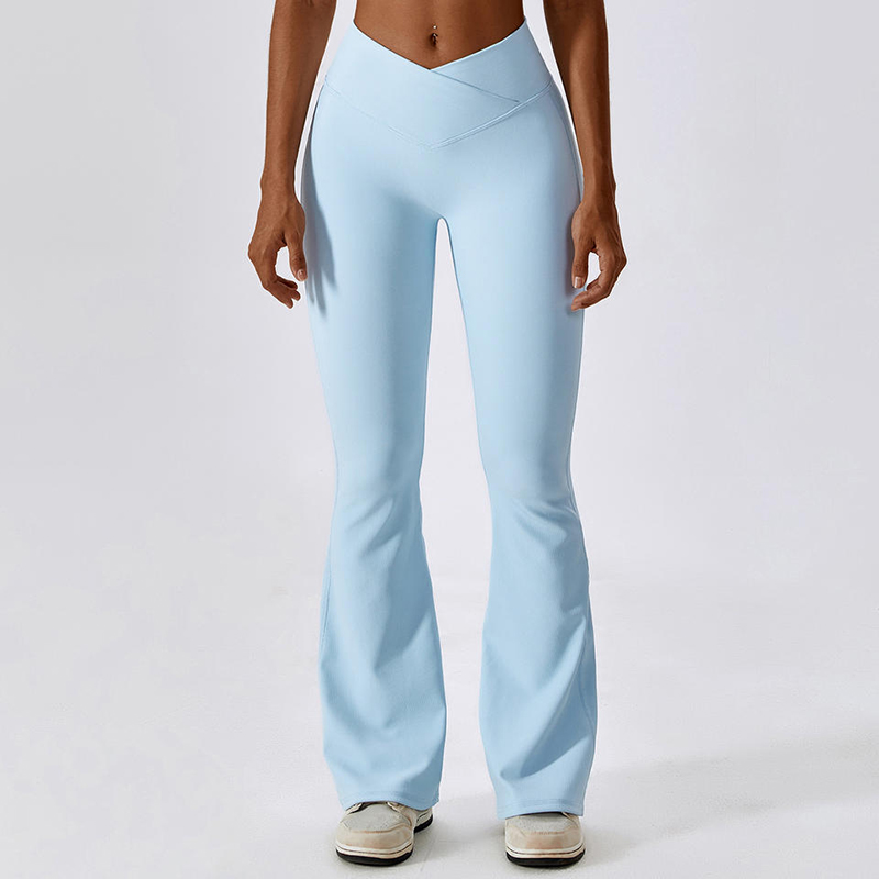SC10102 Lógó saincheaptha Leggings flare gan uaim le haghaidh butt mná luiteoga ardaithe spóirt pants yoga flared