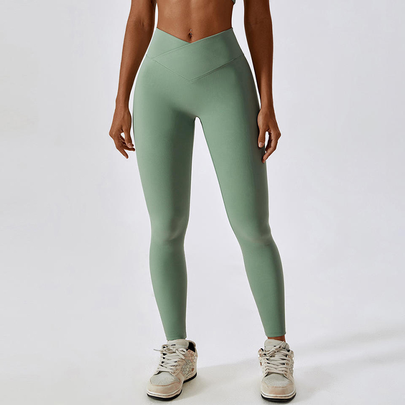 SC10103 Leggings ardaithe Butt Soladach gan uaim Spóirt Flared Yoga Pants Scrunch Litgings Flare Flare