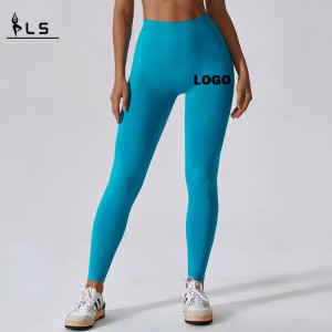 SC11115 Mná Rialaithe Pants Yoga gan uaim Leggings folláine v gearrtha pants ardchaighdeáin stráice legging yoga ard -waist do mhná