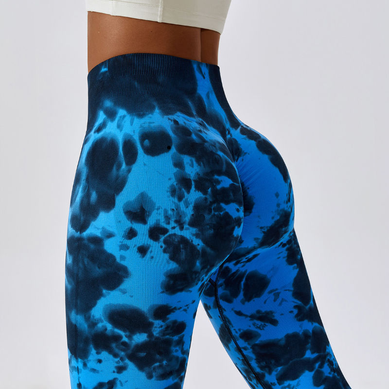 SC10123 giomnáisiam Fesses aclaíocht Leggings Yoga Pants Pants Women Scrunch Women Leggins Yoga Tie Dye Pants Leggings Leggings