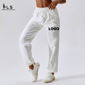 SC10129 Sweatpants Coim Elastic Soladach Mná Mná Spóirt Baggy Pants scaoilte joggers bríste ard -waisted bríste