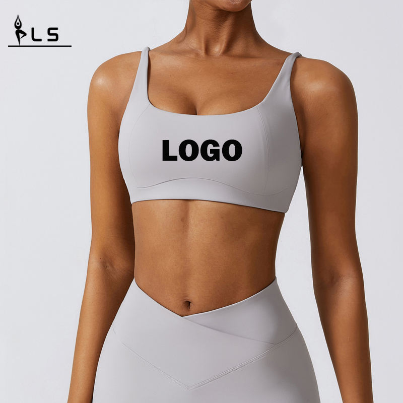 SC10135 Spórt Folláine Bra Custaim Lógó Custaim Comhbhrú Mná Bog bog Tirim Tirim Tirim Giomnáisiam Bra Spóirt Sexy