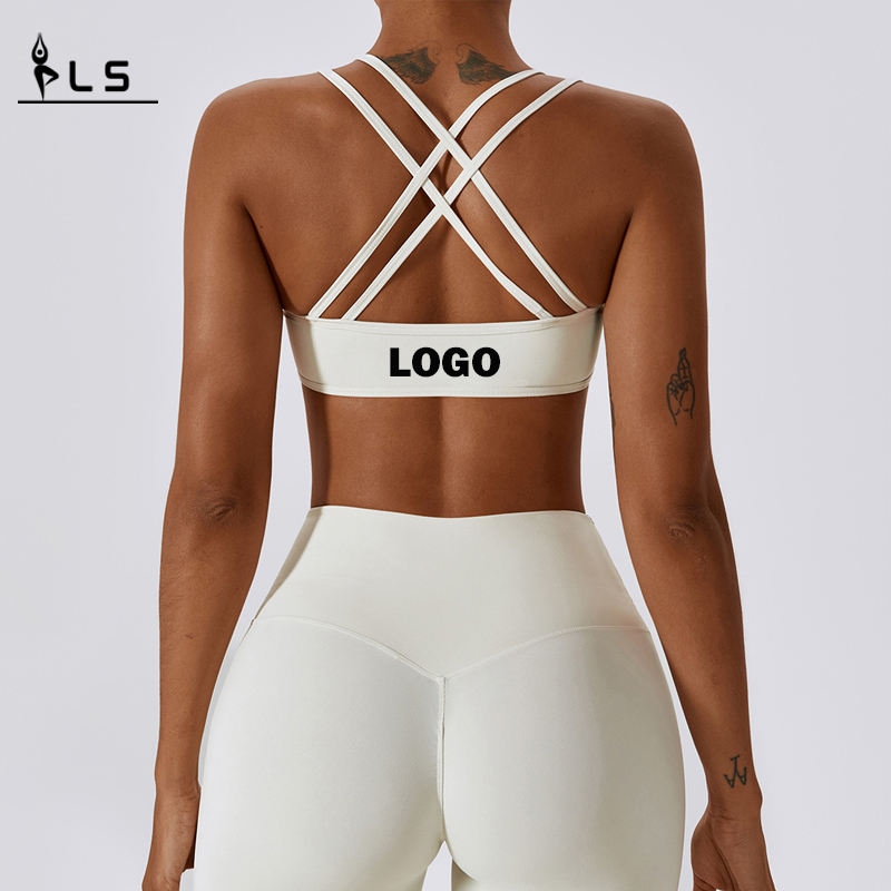 SC10137 Lógó Saincheaptha Mná Workout Sports Sports Bra Comhbhrú Barr Yoga Mórdhíola Yoga Comhbhrú