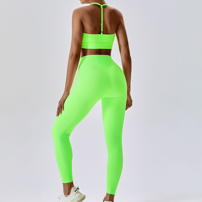 SC101610 Bra Spóirt Halter Bra Muineál Halter Muineál Cross Ar Ais Spóirt Bra Do Mhná Logo Mná Workout Sports Bra Bra Mórdhíola Yoga Cro