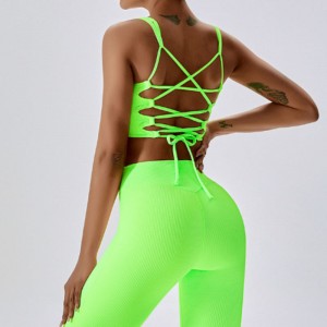 SC10167 BRA Spóirt Do Mhná Big Cíche Shorts Yoga Cailínna Síne Sín gan uaim Spórt Padded Workout Workout Giomnáisiam Spóirt Bra