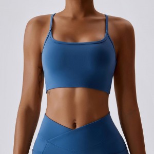 SC10172 Spórt Sexy Strappy Custom Sports Bra do Mhná Bra Spóirt do Mhná Criss-Cross Ar Ais Padded