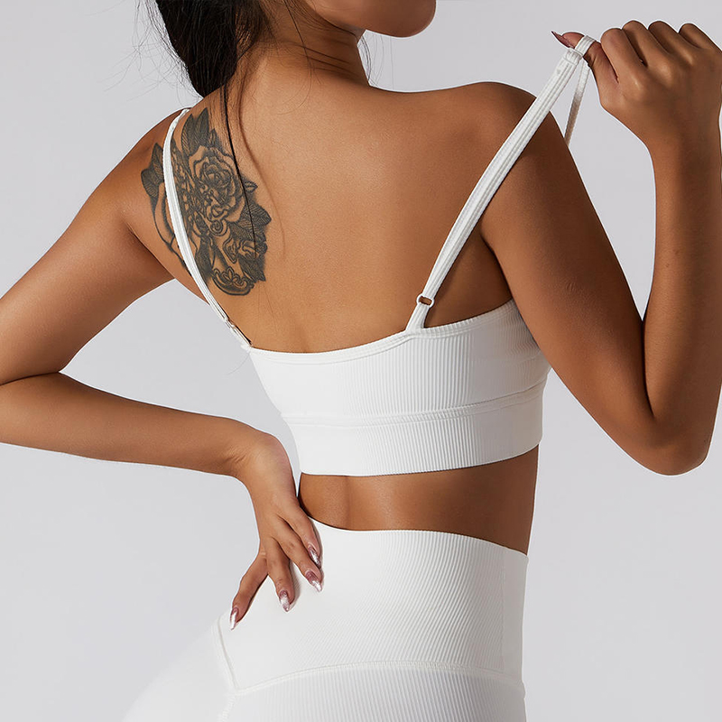 SC10174 Bra Spóirt Bán Bra Gníomhach Caith Lipéad Príobháideach Giomnáisiam Yoga Bras Bras Strappy Strappy Sports Bra do Mhná