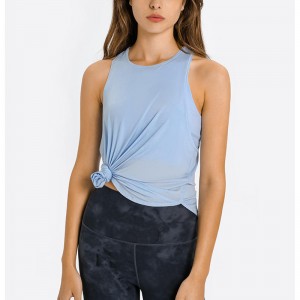 SC102512 Faisean an Earraigh Blús scaoilte Workout Hollow bairr umar Yoga umarna mban barr ban umar yoga barr oscailte ar ais ar ais