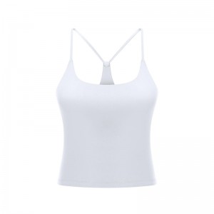 SC10259 Umar Feistithe Tapa Tirim Barr Giomnáisiam Spóirt Yoga Comhbhrúite Yoga Cropped Cropped Yoga Tops Le Pads