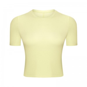 SC10267 barr breathable barr barr giomnáisiam folláine teann léine t leg t-léine ghearr-sleeved gearr feistithe