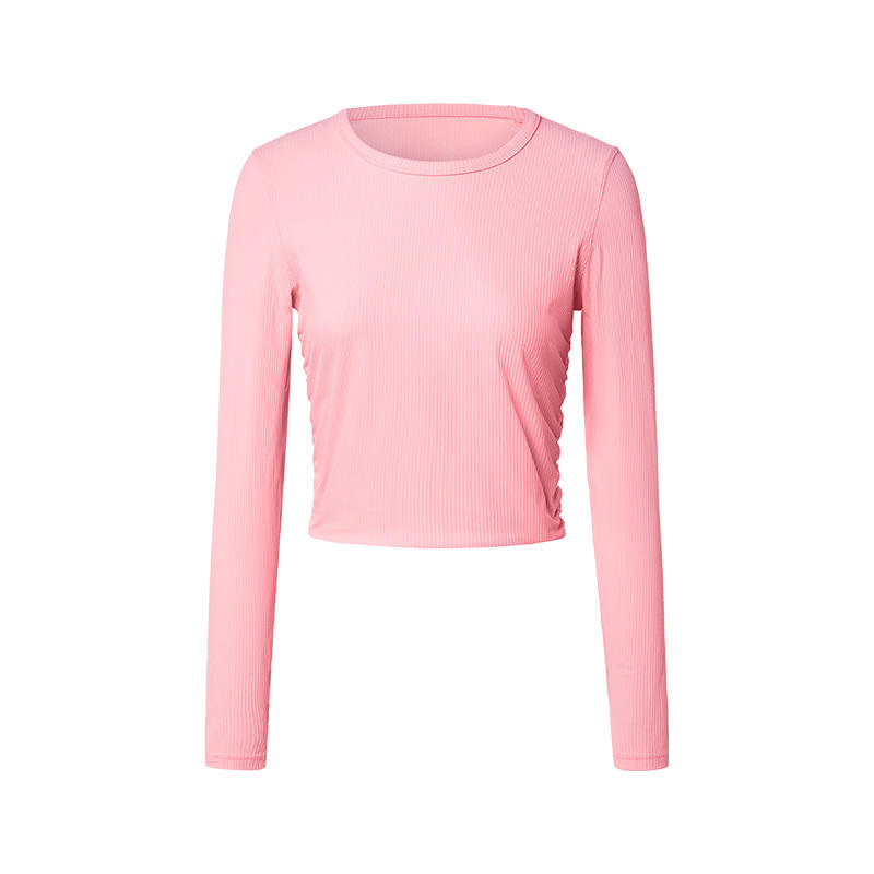SC10271 barr breathable barr barr giomnáisiam giomnáisiam folláine teann léine t le muinchille fada ag rith t-léinte muineál cruinn