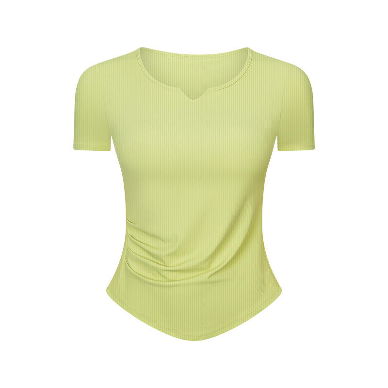 Sc10274 Slim Fit T Shirt T T-Léine Spórt Spórt Feistiú daingean Sleeved T-Léine Yoga Caith Yoga Caith Do Mhná T-Léine Giomnáisiam Barr Yoga Yoga