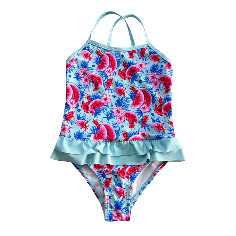 Triantán Swimsuit Prionta Uisce-Phíosa aon phíosa