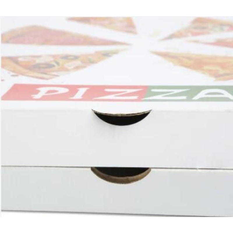 Lógó saincheaptha mórdhíola clóite 8-16 orlach pacáiste bosca cairdiúil éicea-chairdiúil bosca pizza páipéir bia grád bia