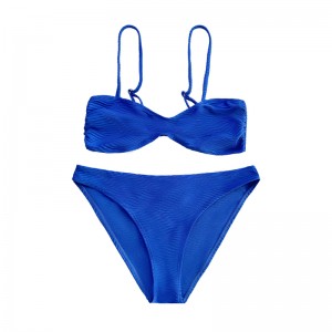 Patrún Snámha Split Swimsuit Patrún Fabraic Speisialta Pleated Gorm