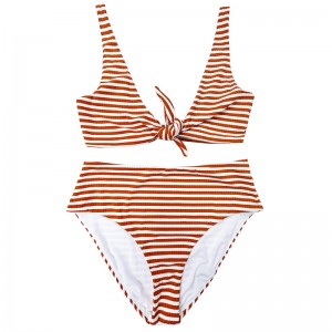 Stráice bán oráiste oráiste bogha ghualainn leathan gualainn chompordach ard snámha dhá phíosa