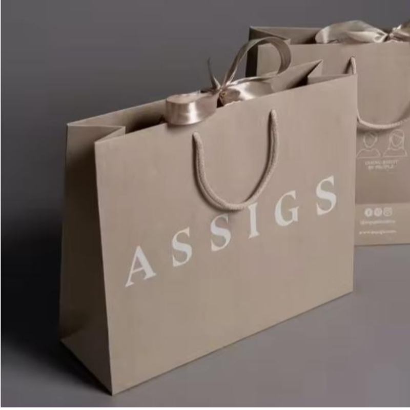 Éadaí só saincheaptha mála pacála miondíola mála bronntanais bán Bolsas de Papel Málaí Páipéir Siopadóireachta Le Láimhseálacha le haghaidh Éadaí